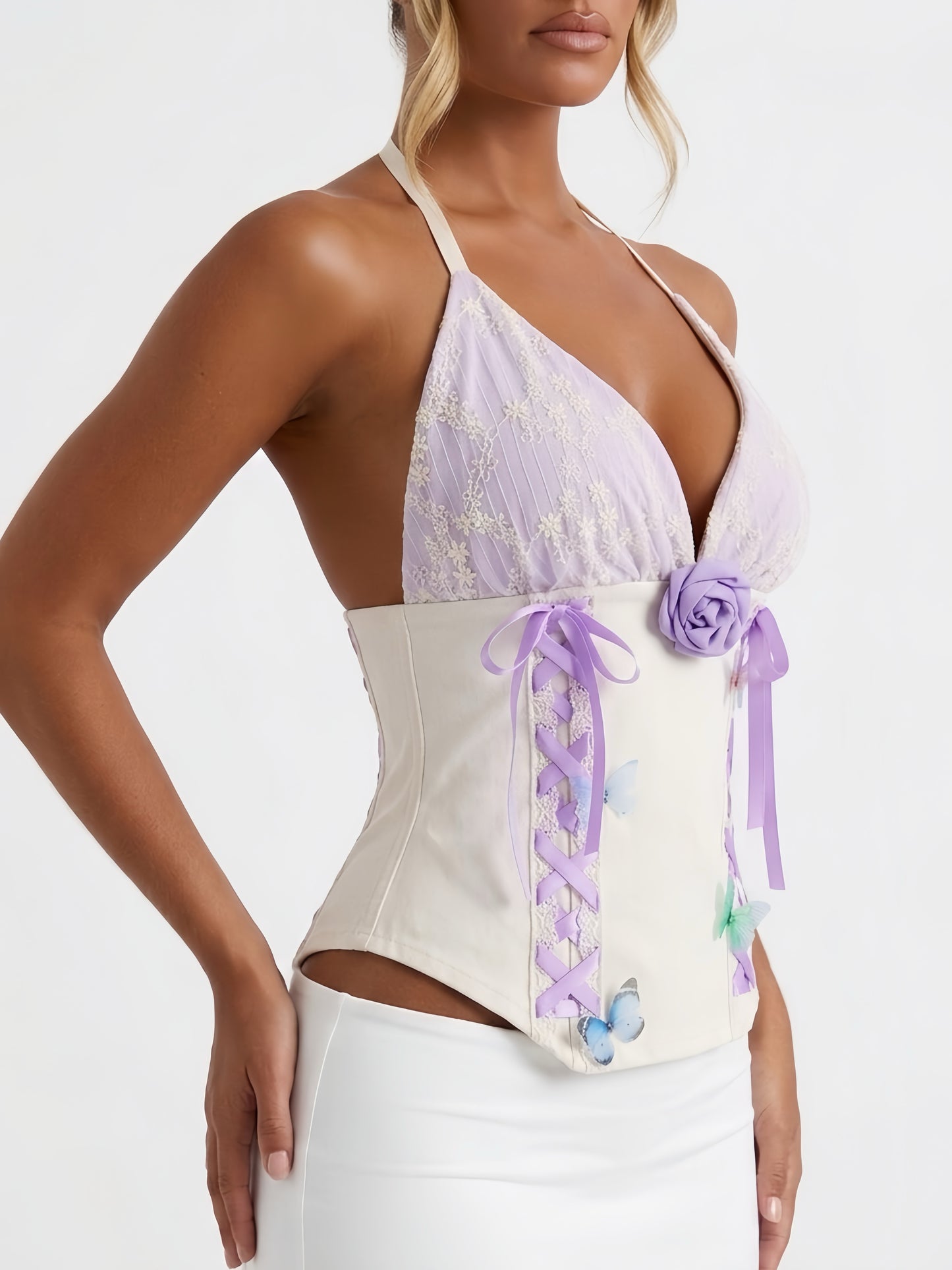 Violet Dream Lace-Up Corset
