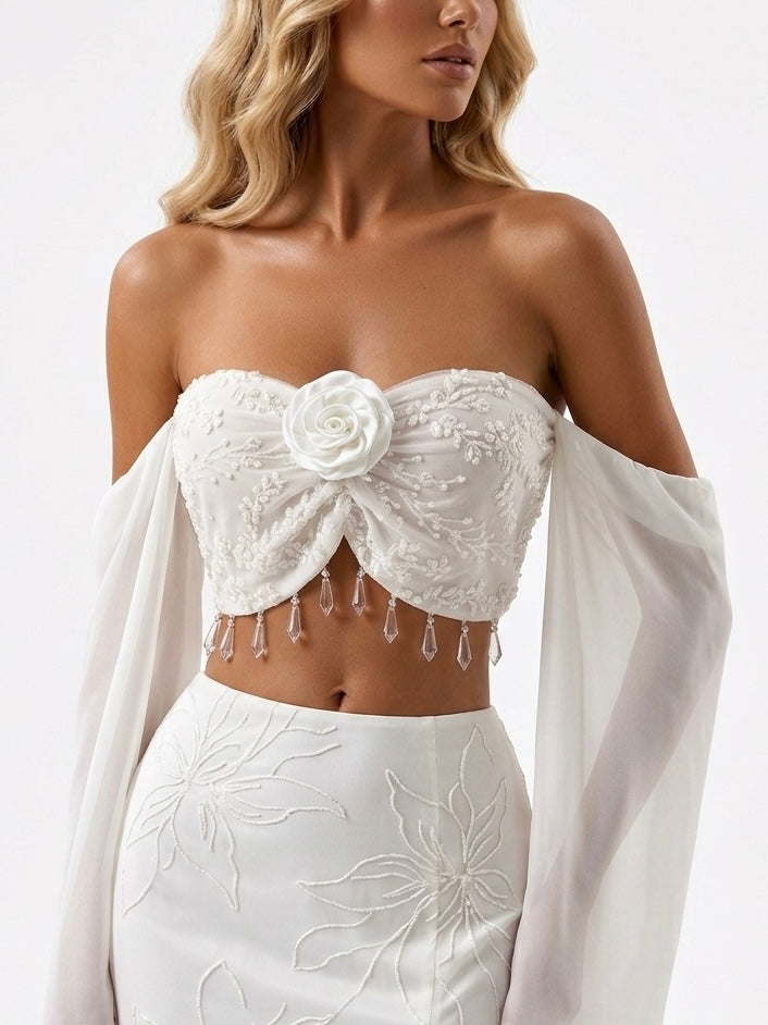 Ivory Angel Crop Top