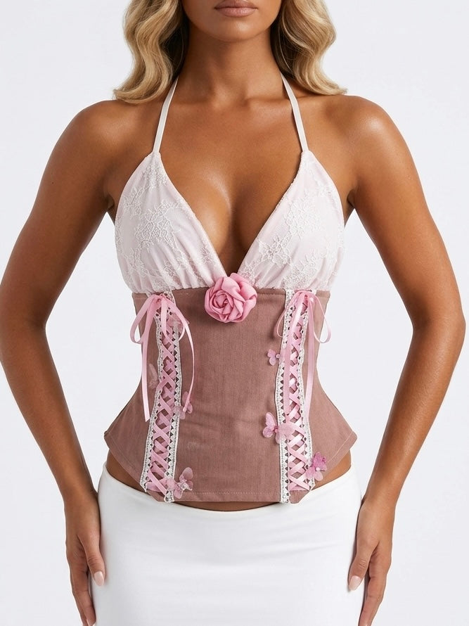 Butterfly Rose Corset Top