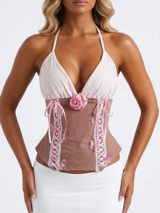 Butterfly Rose Corset Top