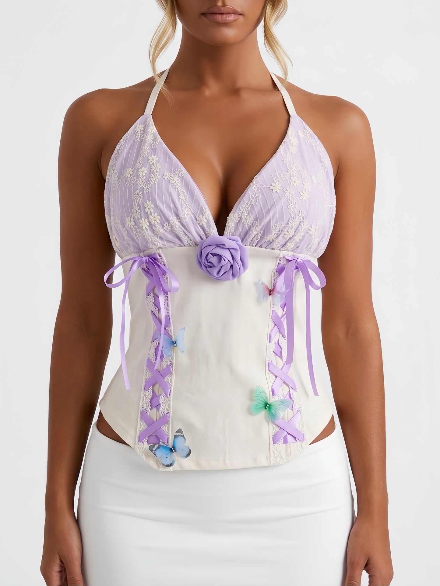 Violet Dream Lace-Up Corset