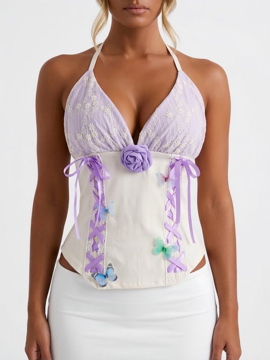 Violet Dream Lace-Up Corset
